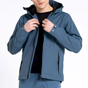 Chándal Impermeable con Capucha para Hombre, Manga Larga, Color Sólido, Estilo Deportivo, con Bolsillos Laterales, Ropa de Invierno, Material de Poliéster - Product Image 4