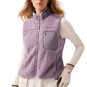 puffer vest gilets waistcoat casual fashion winter clothes Sherpa fleece sleeveless <b>jacket</b> coat women custom design puffer vests - Product Image 1
