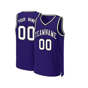 Maillots de basket-ball personnalisés pour hommes Chemises cousues ou imprimées Nom personnalisé Numéro Logo - Product Image 6