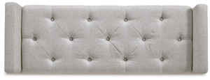 Modern Light Gray Eco-Friendly Adjustable Fabric Bench <b>with</b> Tufted Upholstery Wood Legs <b>Storage</b> Ottoman - Product Image 4