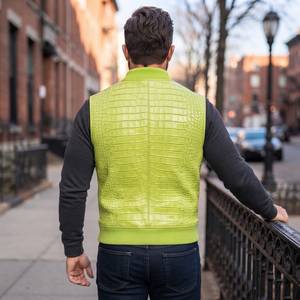 Gilet en cuir gaufré respirant et coupe-vent pour homme, style motard western, fait main, cadeau pour lui - Product Image 6