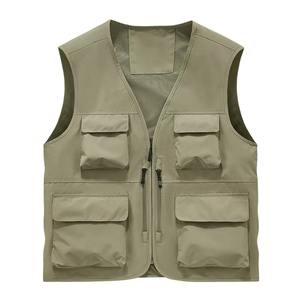 Gilet utilitaire léger multi-poches pour homme, sans manches, pour la pêche en plein air, printemps-automne - Product Image 6