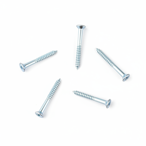 Vis de construction robustes PDC pour bois, métriques, classe 4, zinguées, à filetage grossier, à tête fraisée/plate, en acier au carbone - Product Image 1
