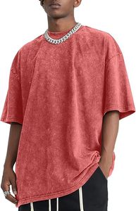 Camisetas Lisas al por Mayor para Hombre, con Logotipo Personalizado en la Parte Delantera, 100% Algodón, Corte Ajustado Informal, Manga Corta, Cuello Redondo, Impresión por Serigrafía - Product Image 5