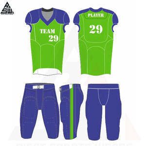 定制男式成人美式橄榄球队队服大码耐用面料合身球衣搭配裤子高品质队服套装 - Product Image 4