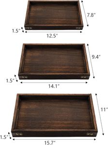 Trusted Manufacturer Deluxe Wooden Serving <b>Tray</b> With Strong Base For Serving Breakfast <b>Snacks</b> And Tea Conveniently - Product Image 2