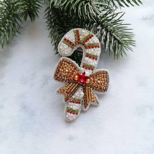 MD HANDICRAFTS Broche de luxe brodée et perlée, faite à la main, cadeau pour elle, modèle MD-9763, occasion de mariage - Product Image 5