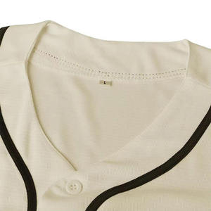 High Quality Baseball Jersey Sportswear Plus Size Breathable Solid Letter Design 100% Polyester Moisture Wicking V-neck Jerseys - Product Image 3