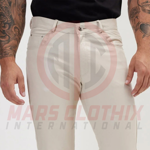 Pantalones de Cuero Casuales Hechos a Medida para Hombre, Diseño Único, con Logotipo Personalizado, Precio al por Mayor - Product Image 6