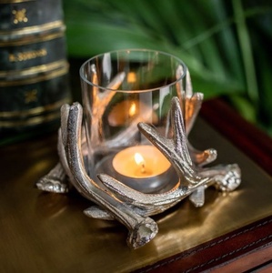 Porte-bougie rustique en bois de renne, centre de table décoratif pour Noël, décoration intérieure, vente en gros - Product Image 5