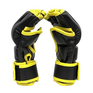 Professional MMA Grappling <b>Gloves</b> Open Finger Long Wrist Strap - Product Image 2