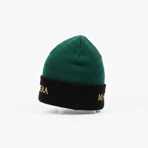 Gorro de Punto Personalizado Verde y Negro con Puño, Gorro de Invierno Cálido con Logotipo Bordado - Product Image 3