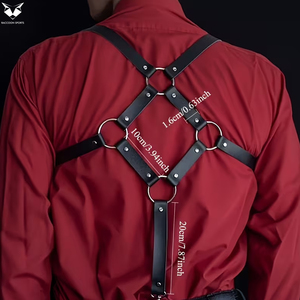 PU <b>Leather</b> Body <b>Harness</b> Adjustable Shoulder Suspenders Durable Comfortable Strong Buckles High Quality Gothic Punk Streetwear - Product Image 5