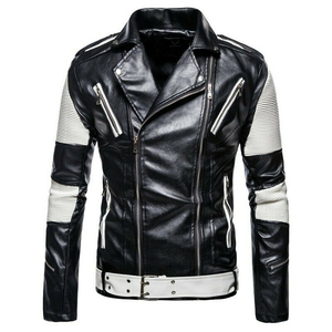 <b>Mens</b> <b>Leather</b> Motorcycle <b>Jacket</b> Premium Genuine <b>Leather</b> Rugged Durable Stylish Riding Fashion Apparel - Product Image 1
