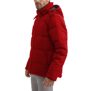 Veste longue matelassée personnalisée pour hommes, en polyester/coton, style streetwear, col montant, logo sur le devant, idéale pour l'hiver – Vente en gros - Product Image 5