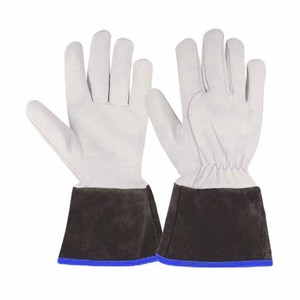Gants de soudage TIG en cuir de chèvre et de vache, protection industrielle des mains, résistants à la chaleur, pour barbecue et lutte contre les incendies - Product Image 2