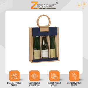 Bolsas de yute para vino de gran tamaño, altamente duraderas y de calidad, para regalo, a la venta a nivel mundial al precio más bajo de un vendedor genuino. - Product Image 2