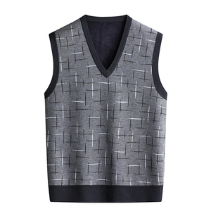 Gilet en tricot Argyle pour homme, col en V, sans manches, motif losanges, unisexe, multicolore, pour un usage quotidien - Product Image 5