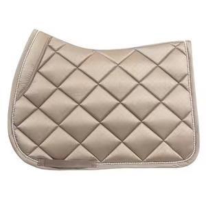 High End Satin Silk Dressage Riding <b>Equestrian</b> Saddle Pad Breathable Mesh Lining Customized Quilting Durable Design - Product Image 5