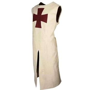 Túnica Templaria Medieval de Algodón, Sobrecamisa de Caballero con Diseño de Cruz Roja, Disfraz de Cruzado para Halloween, Festivales, Recreaciones Históricas - Product Image 2