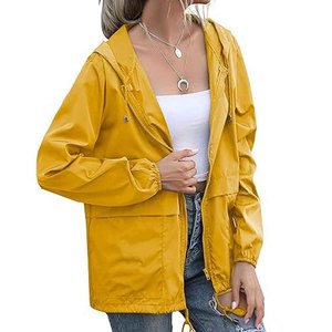 Green Hooded Puffer <b>Jacket</b> Women <b>Plus</b> <b>Size</b> Waterproof Zipper Closure Casual Outerwear Autumn Windbreaker Coat - Product Image 4