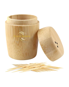 Wholesale Eco-Friendly Vietnamese Bamboo <b>Toothpick</b> Holder Model Amy Modern Design with Lid <b>Toothpicks</b> Included - Product Image 6