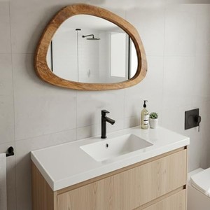 Mango Wood Asymmetrical Sunburst <b>Mirror</b> Wholesale | Jodhpur Artisan Handcrafted - Product Image 2