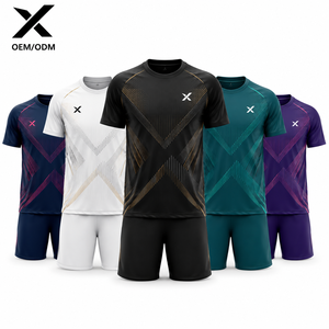 Ensemble de maillots de football X Men à manches courtes, col rond, imprimé géométrique, polyester, séchage rapide, respirant, pour toutes les saisons, vêtements de sport OEM/ODM - Product Image 1
