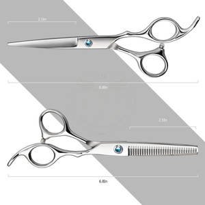 Ensemble de ciseaux à cheveux en acier inoxydable pour barbier, kit de ciseaux professionnels pour salon, pour la coupe et le façonnage des cheveux, avec service OEM - Product Image 4