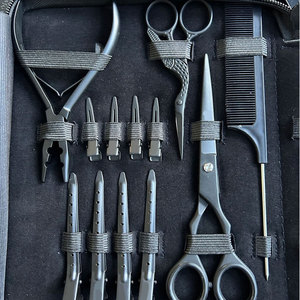 Kit d'outils professionnels pour extensions de cheveux en acier inoxydable de qualité chirurgicale, finition mate, couleur personnalisée, avec pinces de précision - Product Image 6
