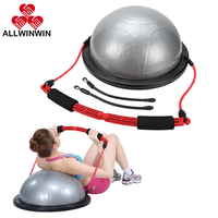 ALLWINWIN HBB05 Demi-ballon d'équilibre - Bâton de gym, tube de résistance, entraîneur d'exercices, entraînement de yoga, stabilité