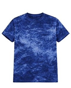 Dark Blue Ice Dye T Shirt Men Round Neck Short Sleeve Cotton Casual Streetwear Vintage <b>Wash</b> Custom OEM Wholesale Tee Supplier - Product Image 1