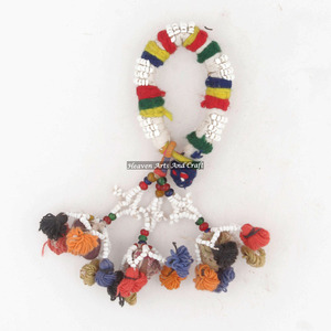 Rare Indian Vintage Tassel Seed <b>Bead</b> <b>Bracelet</b> Latest Design <b>Bracelet</b> Antique Gypsy <b>Bracelets</b> Authentic Banjara Tribal Old Armlet - Product Image 2