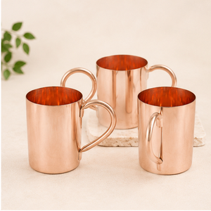 Tasses à Moscow Mule en cuivre pur de qualité supérieure, fabriquées à la main, avec poignées sans soudure, pour les bars, la maison et la cuisine - Product Image 3