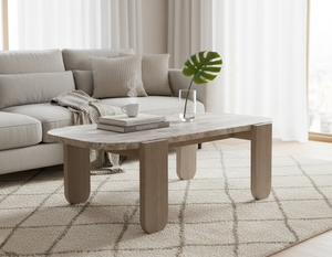 Mesa de centro de madera maciza B2B con superficie de mármol, fabricada en India, para sala de estar, hostelería, restaurantes, hoteles, bares y villas. - Product Image 4