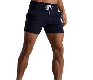 <b>Men's</b> Solid Color Quick Dry Mid Waist Drawstring Casual Board <b>Shorts</b> with Pockets Zippers Polyester <b>Woven</b> - Product Image 3