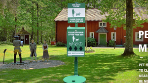 Estación de Desechos para Perros Todo en Uno de Aluminio con Dispensador de Bolsas y Cubo de Basura con Tapa, Construcción de Acero para Exteriores - Product Image 6