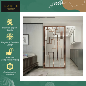 High Quality Luxury Design PVD Gold <b>Room</b> <b>Divider</b> Wall Foldable Stainless Steel Partition Panel Perfect for Living <b>Room</b> <b>Divider</b> - Product Image 6
