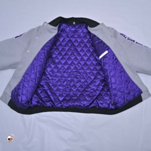 Vestes universitaires personnalisées pour hommes, broderie chenille, réversibles, écologiques, fermeture à boutons pression, logo, 100% nylon - Product Image 6