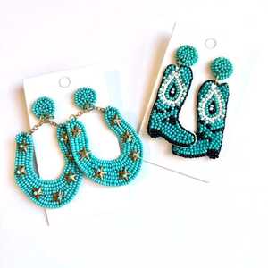 Boucles d'oreilles en perles faites à la main pour femmes, bijoux élégants et tendance chez un fournisseur en gros - Product Image 2