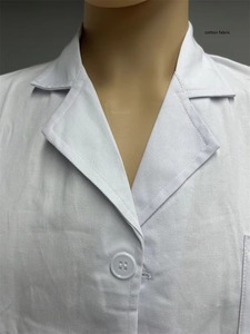 Uniforme Médico Profesional para Mujer, Bata de Laboratorio Blanca Unisex de Manga Larga, Buen Precio, Bata de Doctor para Uso Hospitalario - Product Image 5