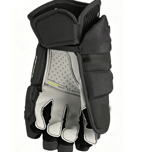 RexFit Sports Unisex Professional Padded Ice Hockey Gloves 100% Polyester <b>Black</b>/Grey Solid Pattern with <b>Velcro</b> Closure - Product Image 5