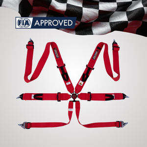 Arnés de Seguridad Deportivo Certificado por la FIA, Cinturón de Seguridad de Poliéster Rojo de 6 Puntos para Distribuidores de Cinturones de Seguridad de Carreras OEM ODM al por Mayor - Product Image 2