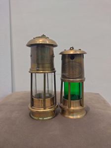 Lampe à kérosène Vintage en laiton fait à la main Folk Art Home & Ship Decor Oil Miner Lamp - Product Image 6