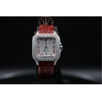 Reloj de Acero Inoxidable con Diamantes Moissanite de Alta Gama y Calidad de Exportación, Movimiento Mecánico, Correa de Cuero, para Eventos Formales y Corporativos