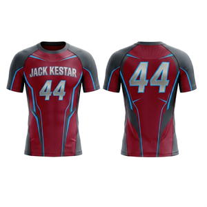Maillot de football personnalisé Rashguard T-shirt à séchage rapide, vêtement de sport compressif, sublimation, maillot d'entraînement de football respirant et athlétique - Product Image 2