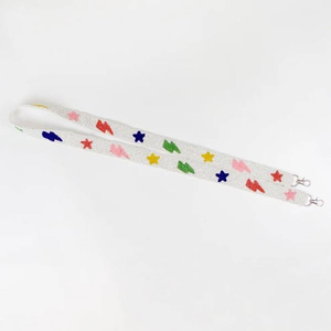 Sangle de sac à bandoulière élégante et durable pour femmes, faite à la main avec des perles, accessoire de luxe raffiné avec broderie de perles fines - Product Image 2