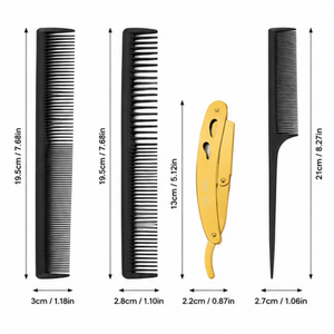 Kit de ciseaux de coiffure professionnels avec lames en acier inoxydable, pointe acérée, pour droitiers, manche long, usage en salon - Product Image 2