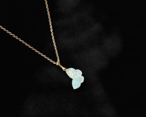 <b>Rainbow</b> Moonstone Butterfly Pendant Necklace Natural Gemstone Crystal Handmade Boho Jewelry Women Gift - Product Image 1