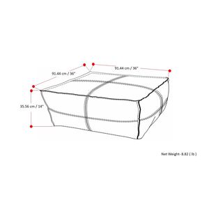 Pouf e Sgabelli Ottomani Brody Extra Large in Nero Invecchiato - Product Image 6